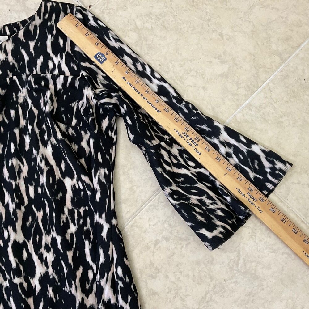 Calvin Klein Animal Print Bell Sleeve Sheath Dress Womens Size 14 Career office - Picture 8 of 9